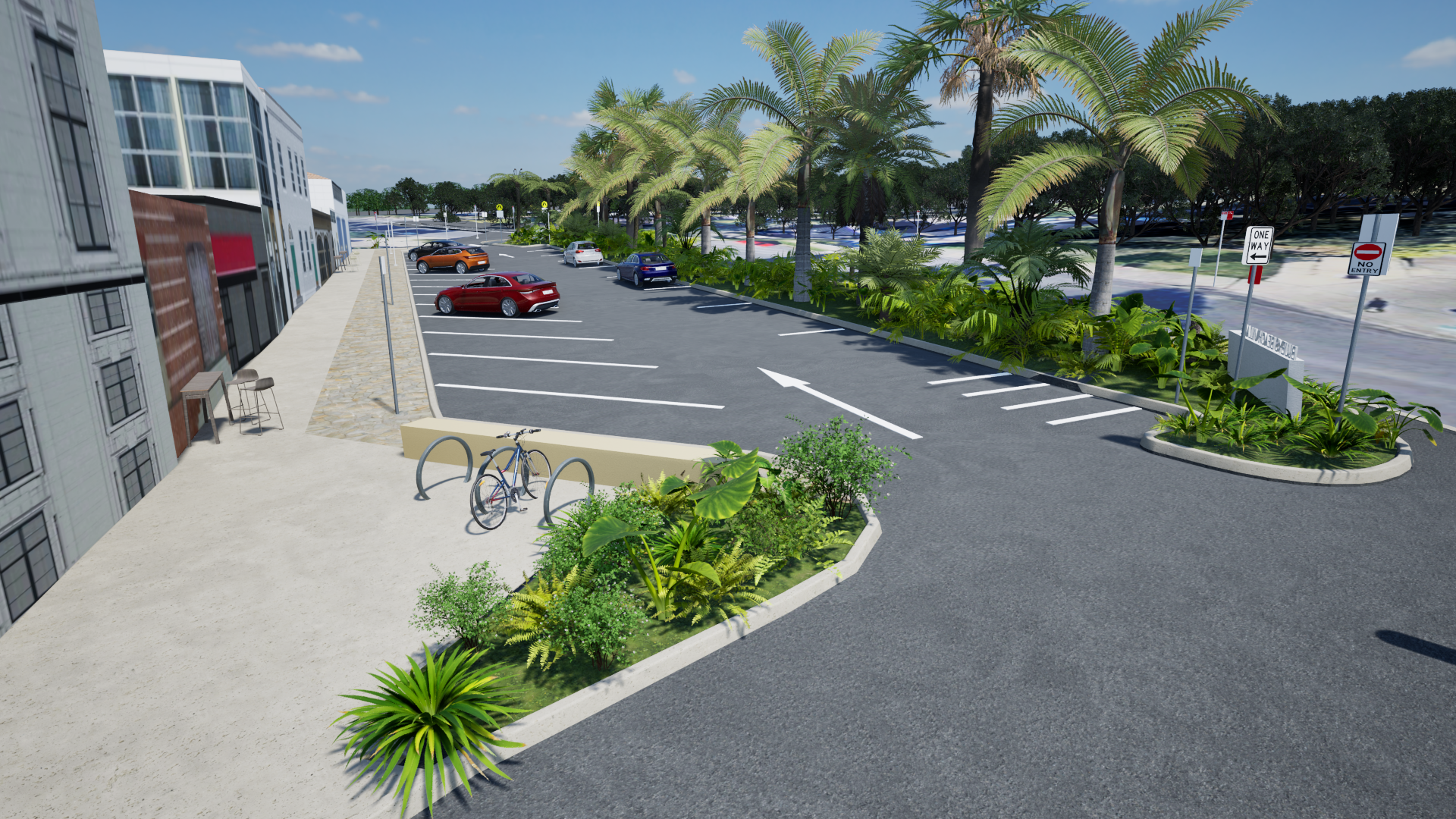 concept image of the bike area