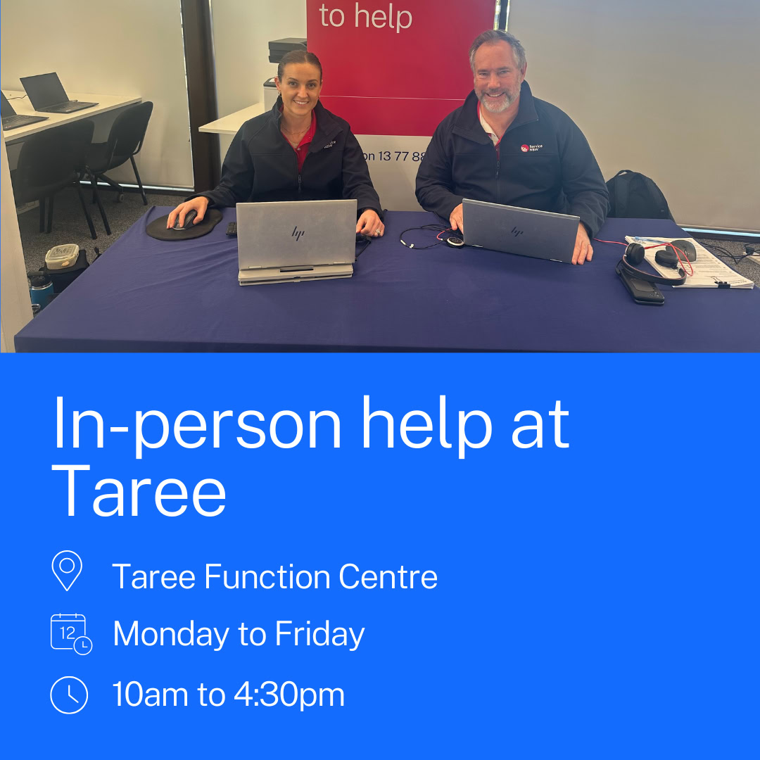 Business support at Taree Recovery Assistance Point