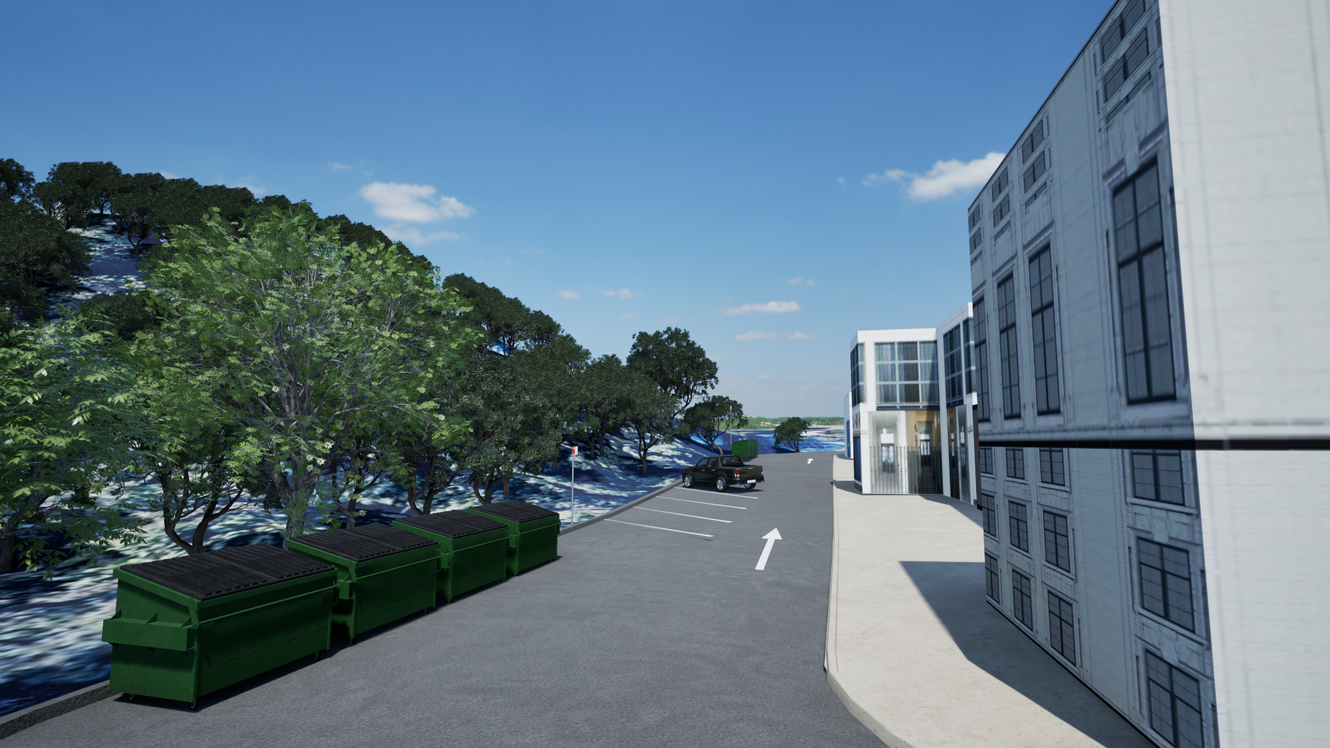 Concept image for back of shops